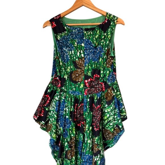 Binta Real Wax African Print Peplum Hi-Low Top | Size 2XL | New - Picture 5 of 10